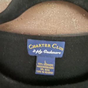 Black cashmere sweater in a size L